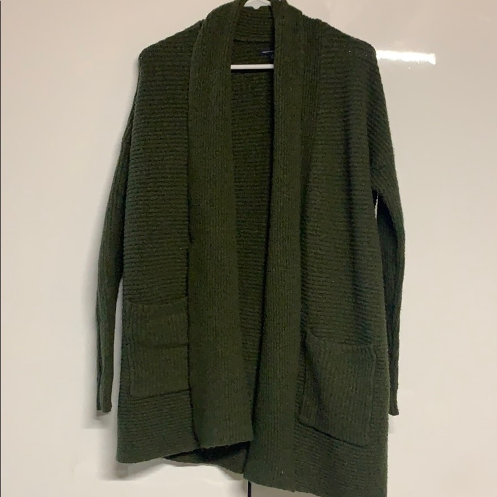 Forest Green Oversized Cardigan